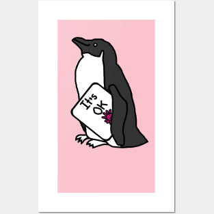 Penguin says Its OK Kindness by Animals Quote Posters and Art